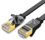 Ploch&yacute; s&iacute;ťov&yacute; kabel UGREEN NW106 Ethernet RJ45, Cat.7, STP, 10m - čern&yacute;