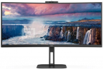 LCD Monitor|AOC|CU34V5CW/BK|34"|Curved/21 : 9|Panel VA|3440x1440|21:9|100Hz|Matte|1 ms|Speakers|Camera|Swivel|Height adjustable|Tilt|Colour Black|CU34V5CW/BK