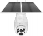 Tellur Smart WiFi Solar Camera P&T 3MP, 2K UltraHD, PIR, 20W solar panel, white