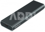 Qoltec Enclosure for M.2 SSD | NVMe | PCIe | USB3.1 | 10Gb/s | 4TB | Graphit