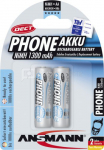 1x2 Ansmann maxE NiMH rech.bat. Mignon AA 1300 mAh DECT PHONE