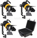 Falcon Eyes Bi-Color Mini LED Fresnel Kit P-5AD-K3