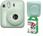 Fujifilm Instax mini 12 camera Mint Green + Instax Mini Glossy (10pl) + karp