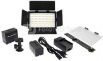 Falcon Eyes Bi-Color LED Lamp Set Dimmable DV-216VC-K2 incl. Battery