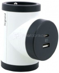 Legrand Rozg obrot 2xP+Z +USB AC-B/C
