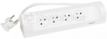 Legrand Przedluzacz narozny 4x2P+Z 1m bialy