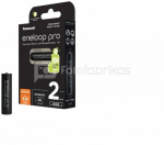 1x2 Panasonic Eneloop Pro Micro 930mAh AAA Ni-MH BK-4HCDE/2BE