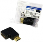 HDMI Adapter, AM to AF in 90 degree flat angled Logilink