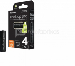 Rechargeable batteries Panasonic Įkraunamos baterijos Panasonic ENELOOP Pro BK-3HCDE/4BE, 2450 mAh, 500 (4xAA)