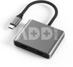 Adapteris USB Type-C - 2x HDMI 4K