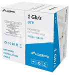 Lanberg Kabel LAN UTP 1Gb/s 305m drut cca szary