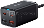 Baseus Quick Charger GaN3 Pro, 2x USB-C, 2x USB, 65W (black)