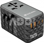 Verbatim GaN III Uni.Travel Adap 100W Welt-zu-Welt UTA-06 32121