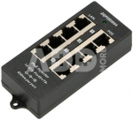 Extralink PoE Injector 4 ports in black case