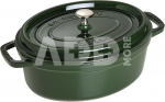 Staub La Cocotte 33cm oval, Basil green, Cast Iron