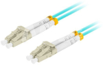 Fiber optic patchcord MM LC/UPC-LC/UPC DUPLEX LSZH 3.0mm 2m aqua
