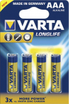 10x4 Varta Longlife Extra Micro AAA LR 03 PU inner box