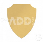 Metalinė plok&scaron;tė skydo formos 561 semi-matte gold 133x168 | 813305