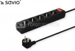 Elmak Power strip with anti-surge protection 5 outlets with ground wire, 3m Savio LZ-02