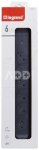 Legrand Extension cord 6x2PZ 1.5m black