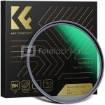 K&F 67MM Nano-X Black Mist Filter 1/4, HD, Waterproof, Anti Scratch, Green Coated