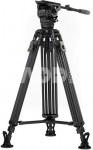 Tilta 75mm Cine Fluid Head with 2-Stage One Touch Carbon Fiber Tripod Legs (12KG) - Space Gray