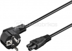 Goobay Power supply cord (CEE/7/7 to mickey), angled 68004 1.8 m, Black