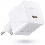 AUKEY Mini mains charger PA-Y20S White 1xUSB-C 20W PD Power Delivery