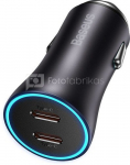 Baseus Golden Contactor Pro car charger, 2x USB-C, 40W (Dark Gray)