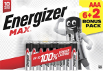 Energizer battery Alkaline Max AAA DHP8 6+2