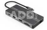 Adapteris USB Type-C - 2x HDMI, VGA, LAN, 3x USB Type-A, SD, TF, USB Type-C PD100W, Aux