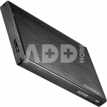 AXAGON | A compact aluminum USB 3.2 Gen 1 - SATA 6G external box designed for 2.5" SSD/HDD