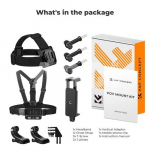 K&F Concept K&F Sports camera wearable accessories set, including headband*1, chest strap*1, wrist strap*1, back