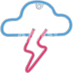 Manta SNL71BL Style Neon Lights CLOUD WITH LIGHTNING Blue-Pink