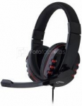 Gembird Glossy Black, Gaming headset with volume control, Built-in microphone, 3.5 mm, Headband