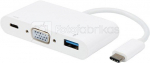 Vivanco adapter USB-C - VGA 3in1, white (34294)