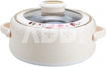 Nayasa casserole with glass lid Coral 2L, beige