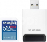 Samsung Memory card SD PRO Plus MB-SD512SB/WW 512GB + reader