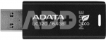 MEMORY DRIVE FLASH USB3.2 64GB/BLACK UC320-64G-RBK/BK ADATA