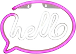 Manta SNL08PKT Style Neon Lights HELLO Pink/White