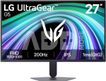 LG 27G523B-B UltraGear G5 | 27 " | IPS | FHD | 16:9 | 200 Hz | 1 ms | 27 pixels | 300 cd/m&sup2; | HDMI ports quantity 2