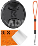K&F Concept K&F 77MM Lens Caps Kit with *2+Anti-lost rope*2+vacuum cleaning cloth*2