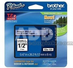 Brother TZ-E131 1/2" Black on clear label tape