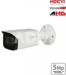 HD-CVI cilindrinė kam. STARLIGHT 5MP, LXIR pa&scaron;vietimas iki 80m., 1/2.8" 2.7-13.5mm, IP67, su mikrofo
