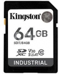 Kingston Memory card SD 64GB Industrial C10 UHS-I U3 V30 A1 pSLC