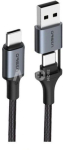 S8 2-IN-1 USB and Type-C 5A Black