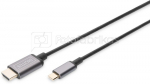 Digitus USB Type-C to HDMI Adapter DA-70821 1.8 m, Black, USB Type-C