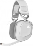 Corsair Gaming Headset HS80 RGB Built-in microphone, White, Over-Ear, Wireless