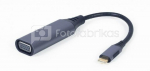 I/O ADAPTER USB-C TO VGA/GREY A-USB3C-VGA-01 GEMBIRD