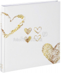 Hama Lazise gold Buchalbum 29x32 50 wei&szlig;e Seiten Hochzeit 2363